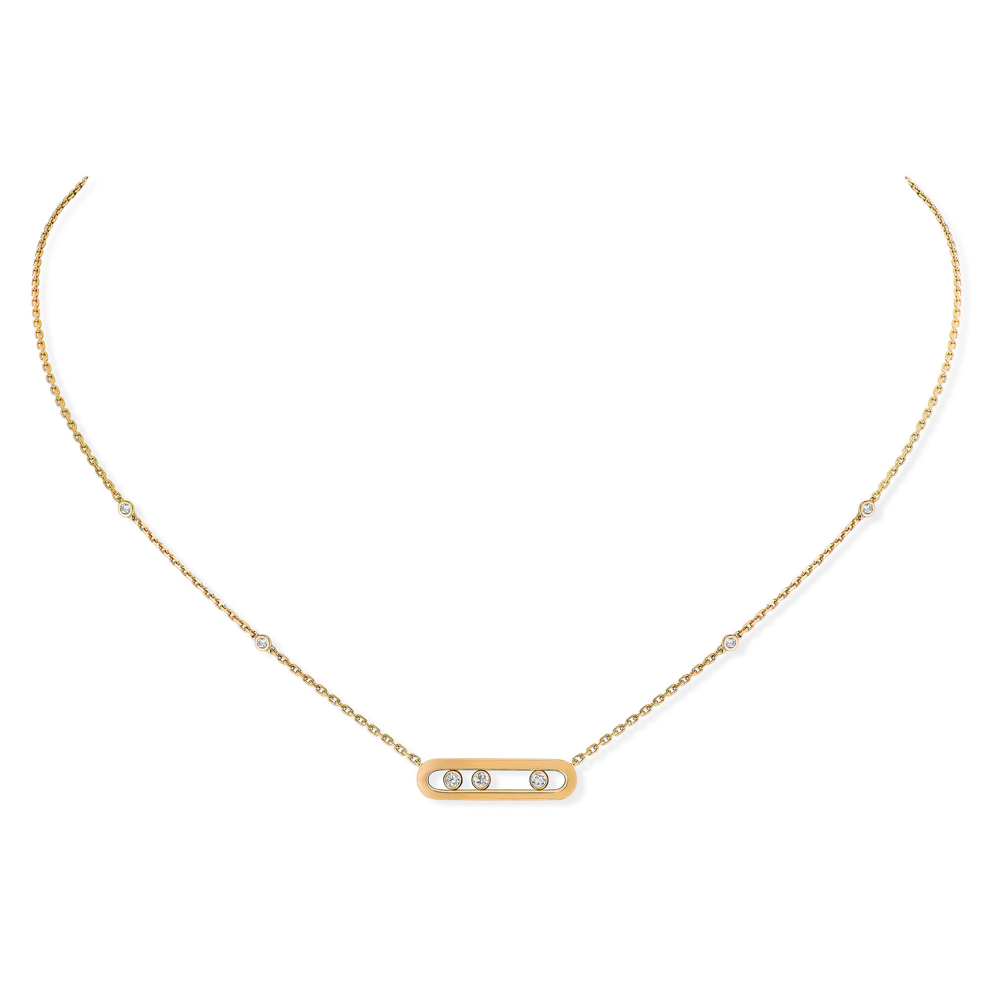 Messika Baby Move Yellow Gold and Diamond Pendant Maison Birks